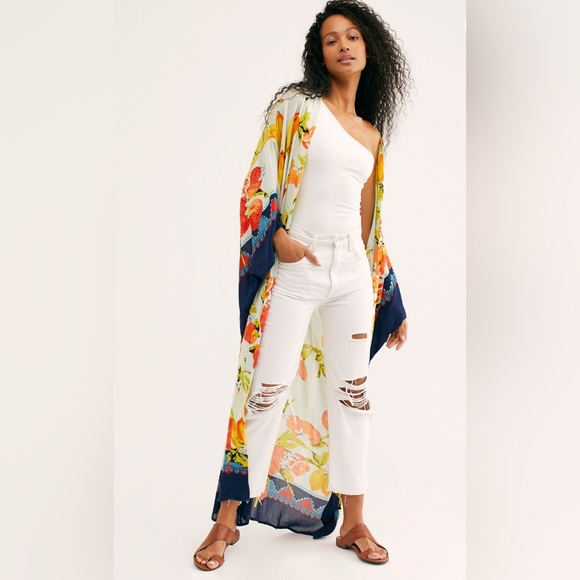 Free People Ciao Bella Stripe Kimono One size - Picture 1 of 6